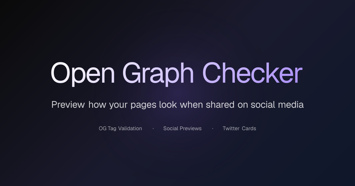 Free Open Graph Checker — Preview Social Media Sharing | SerpNap